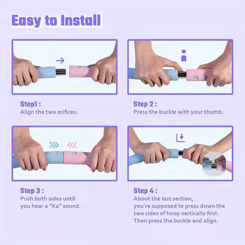 Adjustable 6-Section Foam Exercise Hoop